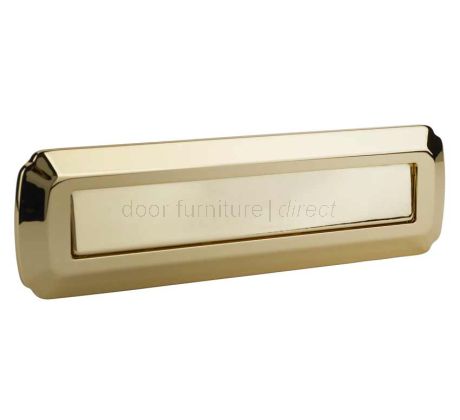 Heritage Shield External uPVC Letter Plate Hardex Gold Brass 315x75mm