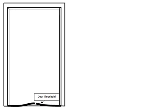 Fitted door threshold