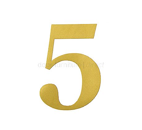 51mm Adhesive Gold Numerals and Letters