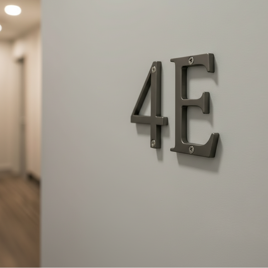 Fab and Fix Hardex Graphite Door Numerals 0-9 and Letters A-F 80mm