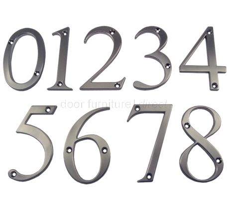 Fab and Fix Hardex Graphite Door Numerals 0-9 and Letters A-F 80mm