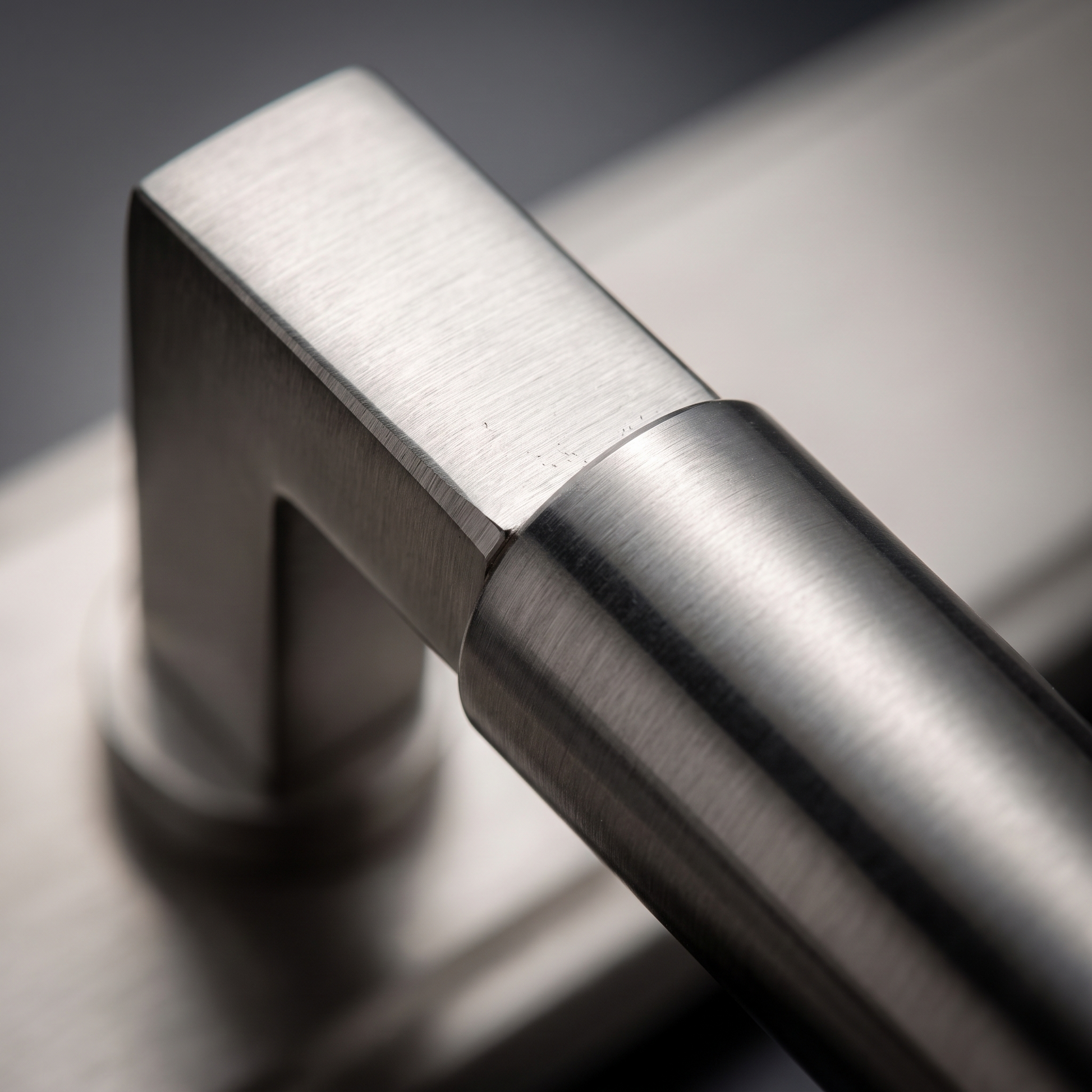 Satin Nickel Bauhaus Multipoint Door Handles Right Hand