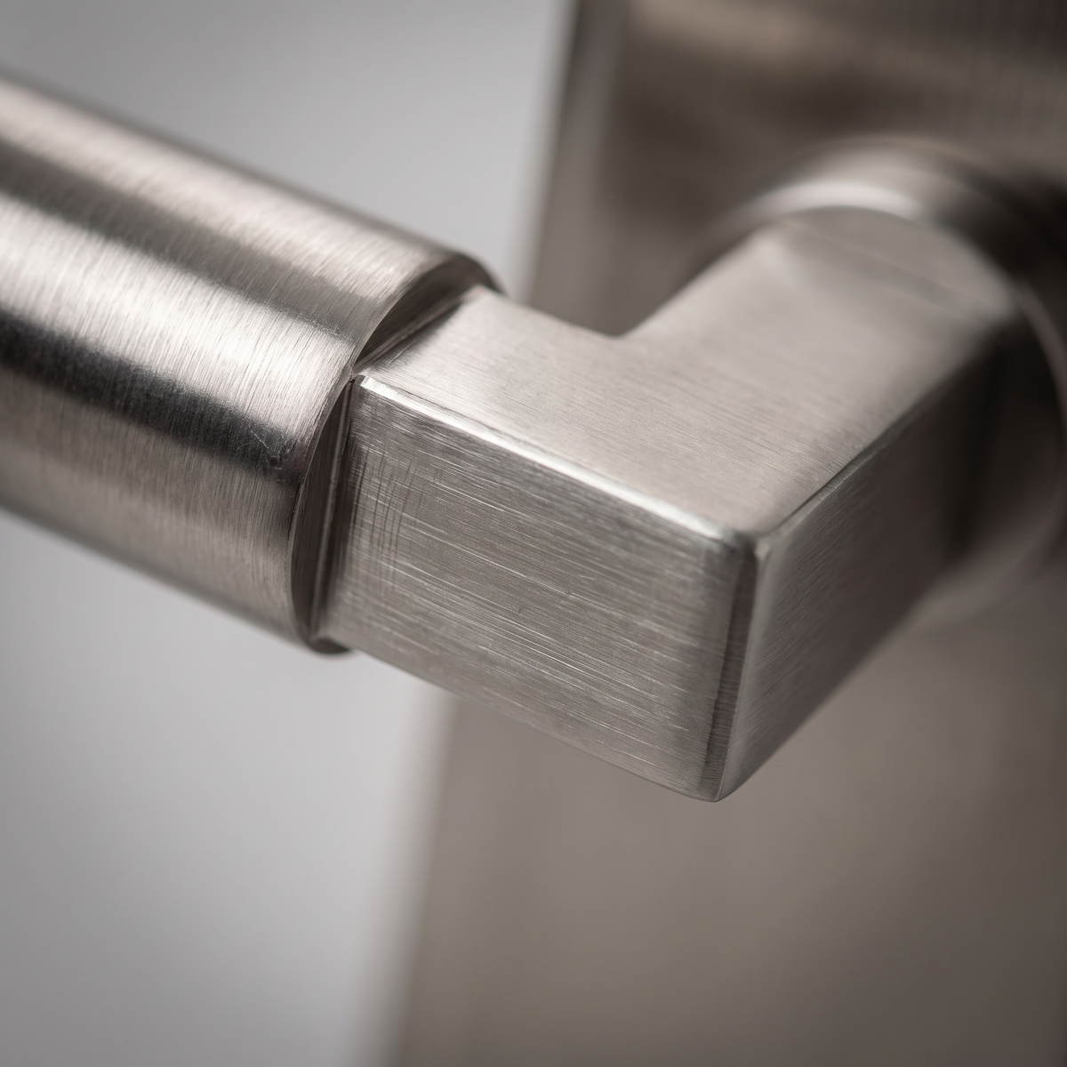 Satin Nickel Bauhaus Multipoint Door Handles Left Hand