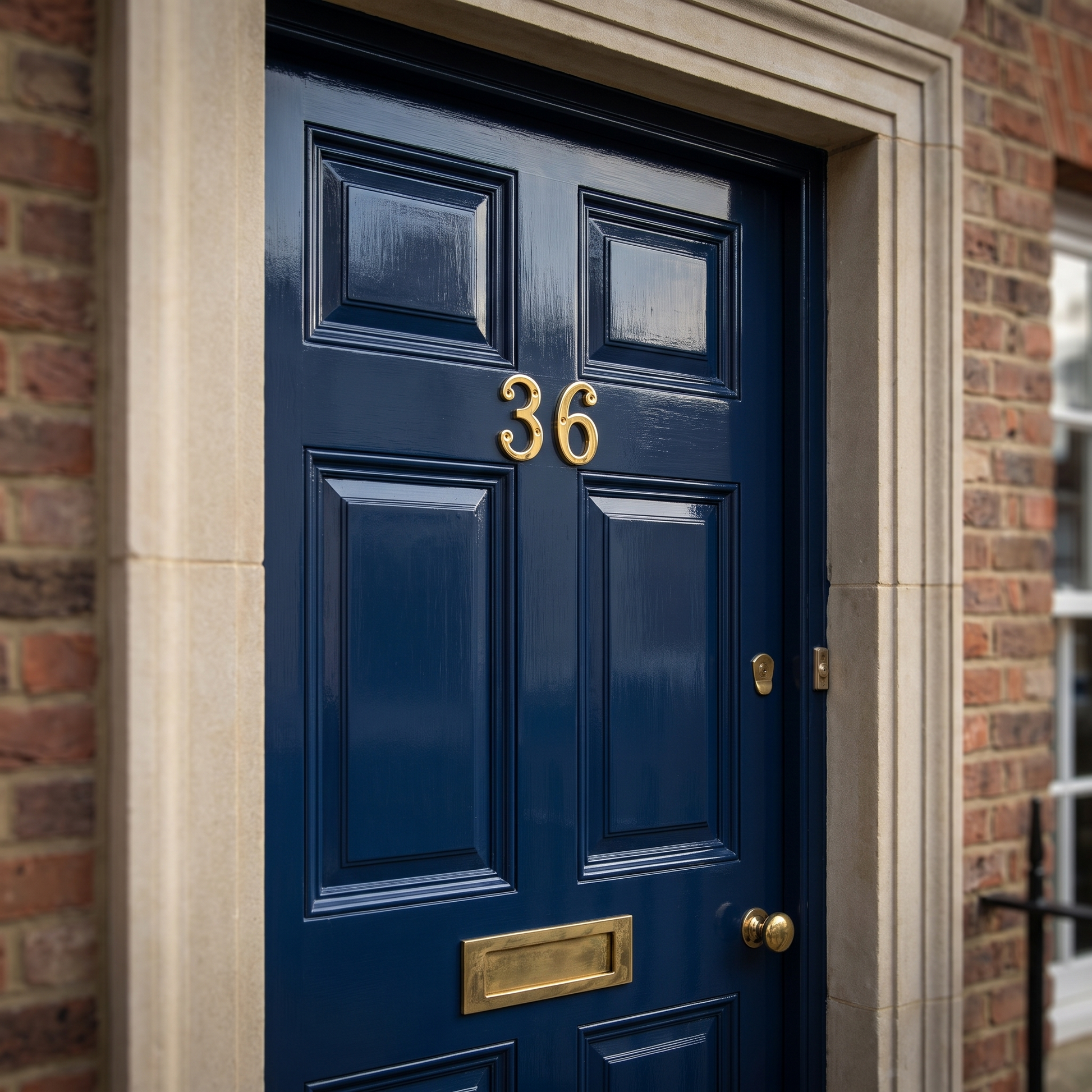 Polished Brass Screw Fixed Front Door Numbers 0-9 3in (76mm) C1560