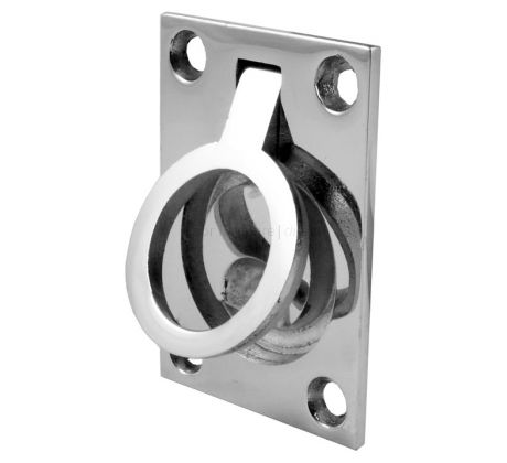 Polished Stainless Steel Flush Ring Pull 44x62mm