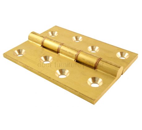 Double Phosphor Washered Brass Door Hinges 102x76mm (4x3in) In Pairs