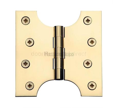 Polished Brass Parliament Hinges 102x51x102mm In Pairs