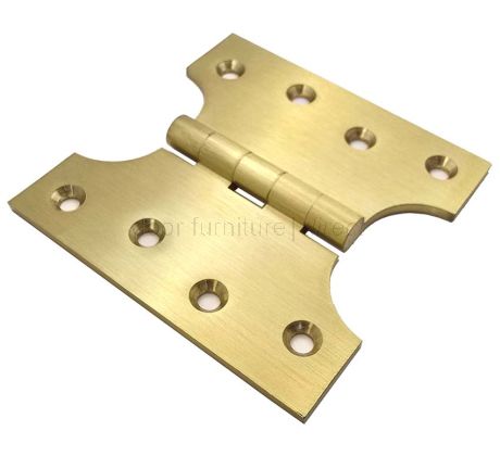Satin Brass Parliament Hinges 102x51x102mm In Pairs