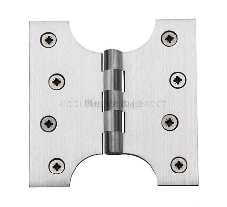 Satin Chrome Parliament Hinges 102x51x102mm In Pairs