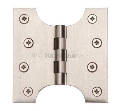 Satin Nickel Parliament Hinges 102x51x102mm In Pairs