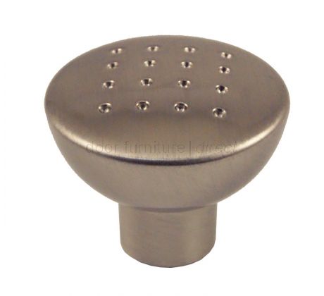 Dimple Cupboard Knob 32mm Satin Nickel