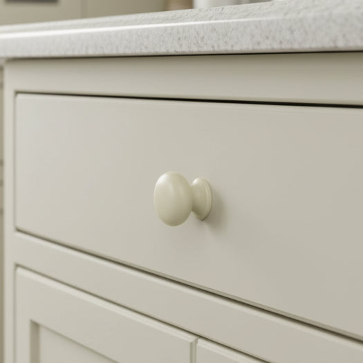 White Painted Pine Cupboard Knob