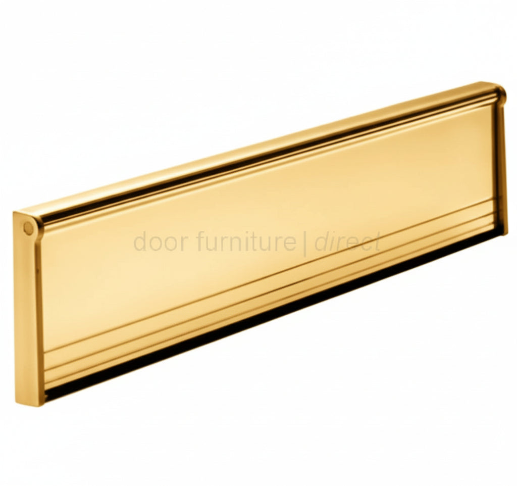 Draught Proof Letter Plate or Tidy 292mm Gold