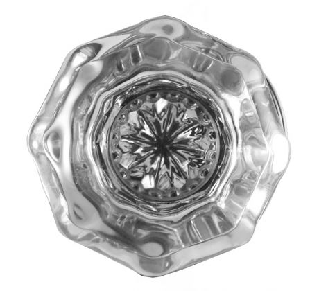 Glass Flower Octagonal Mortice Door Knobs 54mm