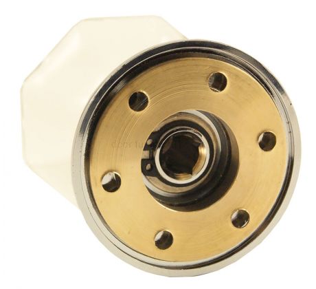 Glass Flower Octagonal Mortice Door Knobs 54mm