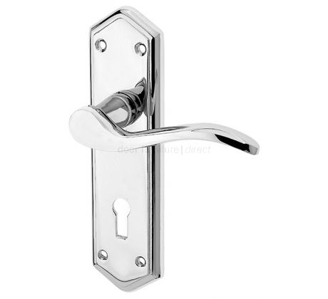 Paris Polished Chrome Lock Handles 168x47mm
