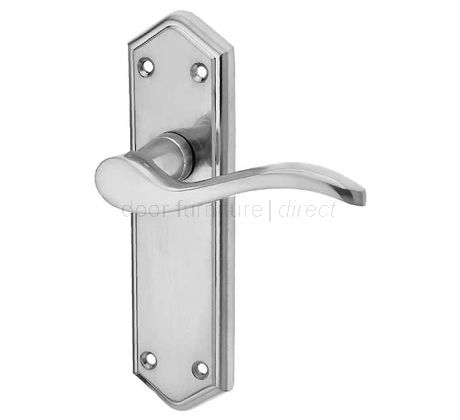 Paris Satin Chrome Latch Handles 168x47mm
