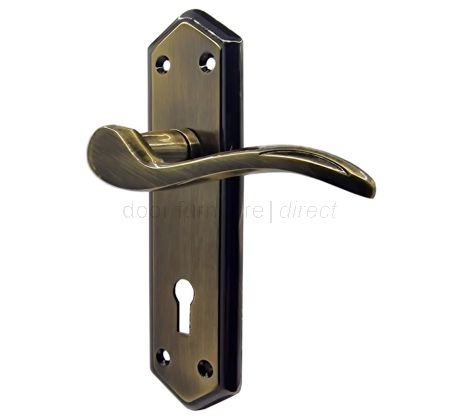 Paris Antique Brass and Bronze Lock Handles 168x47mm