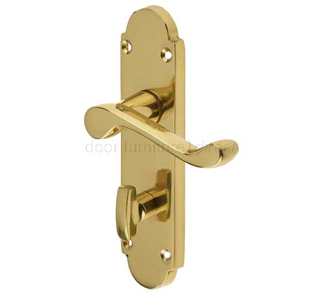 Epsom Polished Brass Bathroom Handles 169x40mm