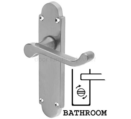 Epsom Satin Chrome Bathroom Handles 169x40mm
