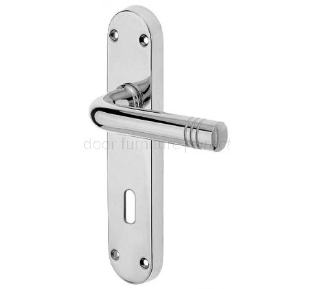 Porto Polished Chrome Lock Handles 183x40mm