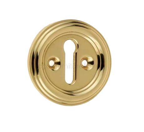 Polished Brass Parisian Escutcheon 42mm