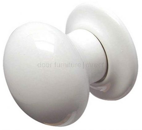 White Porcelain Mortice Door Knob Set 60mm
