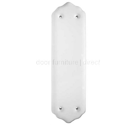 White Porcelain Shaped Finger Plate 280x78mm