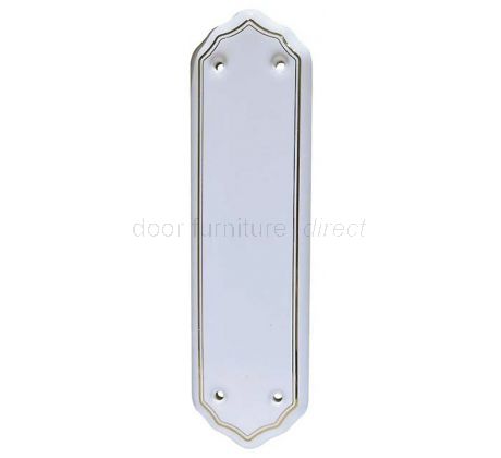 White Gold Line Porcelain Finger Plate 280x78mm