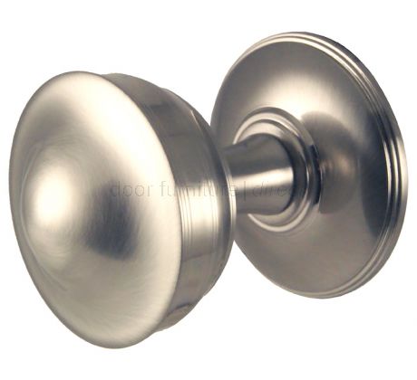 Satin Nickel Crown Mortice Door Knob Set