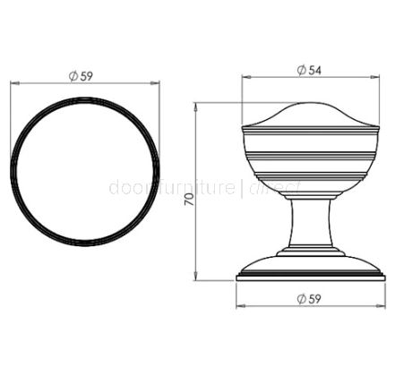 Satin Nickel Crown Mortice Door Knob Set