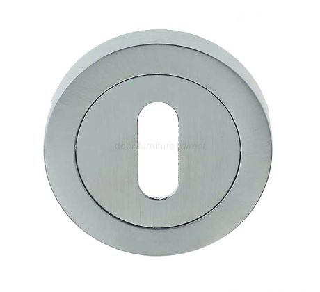 Satin Chrome Key Escutcheon 50mm
