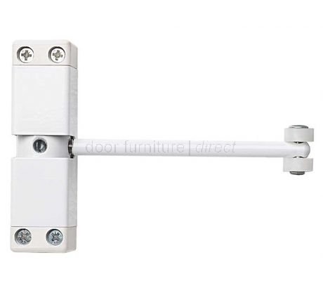 White Spring Arm Door Closer