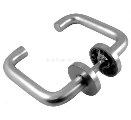 19mm Round Bar Lever Door Handles On Rose SAA