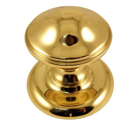 Jedo Polished Brass Centre Door Knob 2.5in