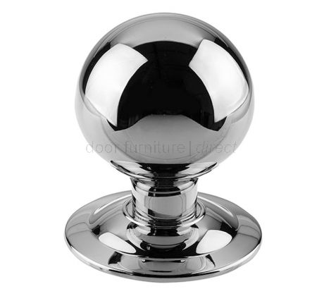 Chrome Ball Centre Door Knob 3in