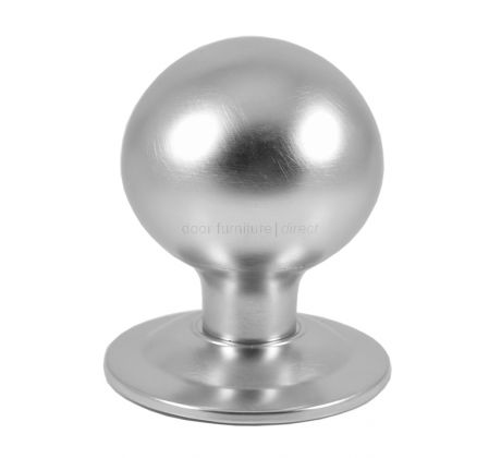 Satin Chrome Ball Centre Door Knob 3in