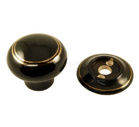 Black Gold Line Mortice Door Knobs