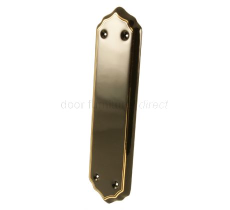 Black Gold Line Finger Plate