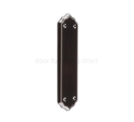 Black Silverline Porcelain Finger Plate 280x75mm