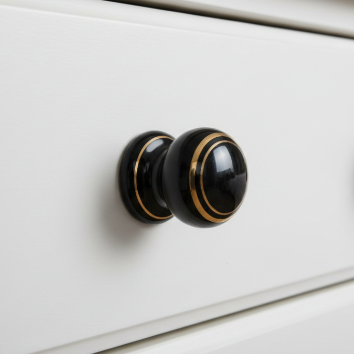Black Gold Line Cabinet Knob
