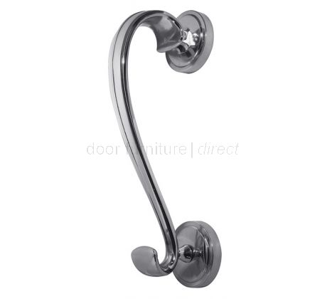Polished Chrome Sloane Scroll Door Knocker 196mm
