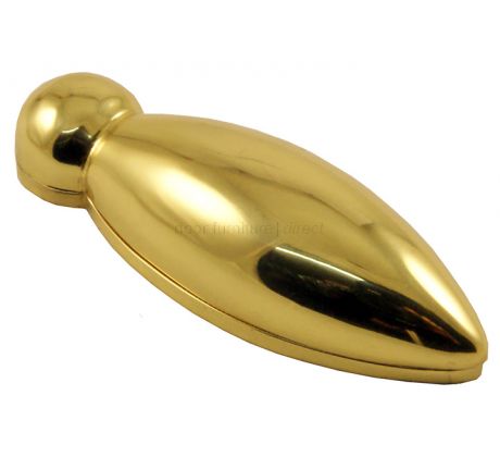 Polished Brass Plain Door Key Hole Oval Cover Plate 59x20mm