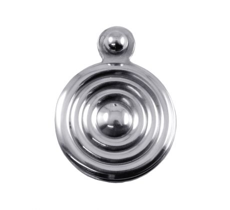 Polished Chrome Reeded Door Key Hole Escutcheon 33mm
