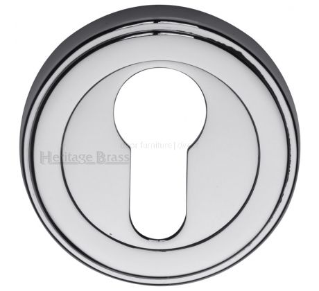 Polished Chrome EURO Cylinder Escutcheon 53mm