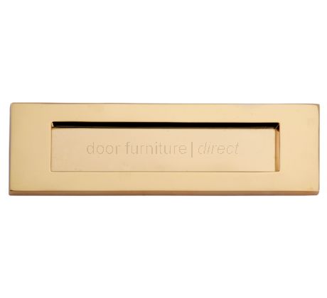 Polished Brass Victorian Plain Letter Box 10x4in (254x100mm)