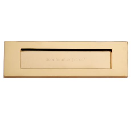 Polished Brass Victorian Plain Letter Box 16.5x5in (410x125mm)