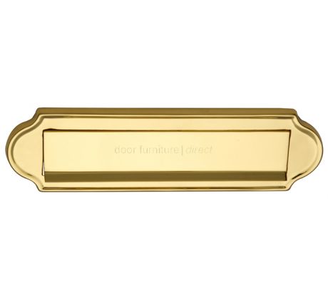 Polished Brass Lift Up Gravity Flap Letter Box 11x3in (280x78mm)