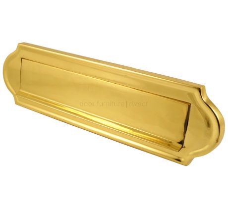 Polished Brass Lift Up Gravity Flap Letter Box 11x3in (280x78mm)