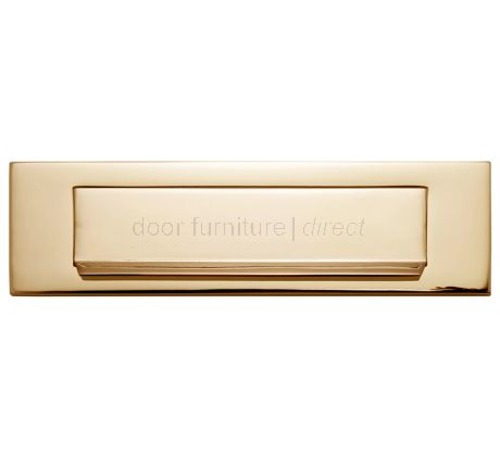 Polished Brass Lift Up Gravity Flap Letter Box 11x3in (280x80mm)